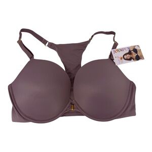 front-close racerback push-up bra in sunset purple size 40C NWT
